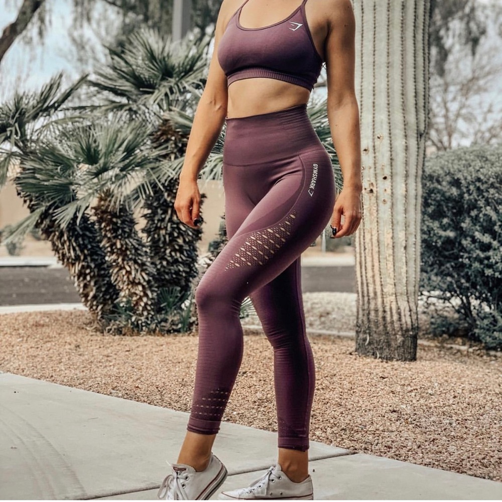Purple energy seamless gymshark leggings SM